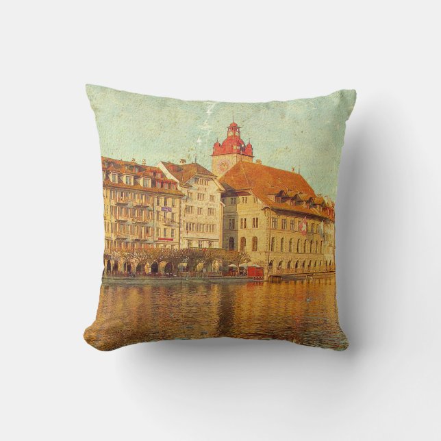 Coussin Cojín Decorativo Polaroids from Lucerne (Recto)