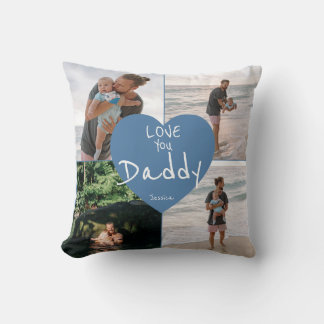 Coussin Cojín Love You Daddy con Fotos Personalizado