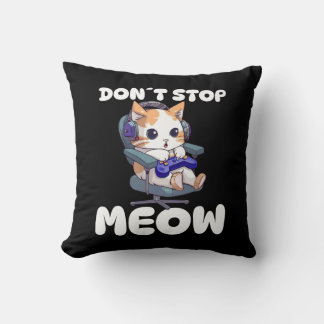 Coussin Cojín para amantes de los videojuegos y los gatos.