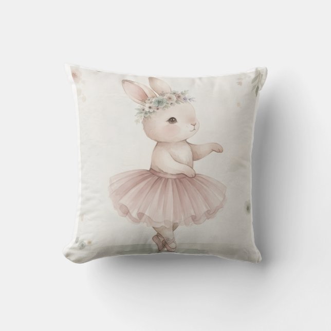 Coussin Cojín tierno con diseño de conejita,Personalizable (Recto)