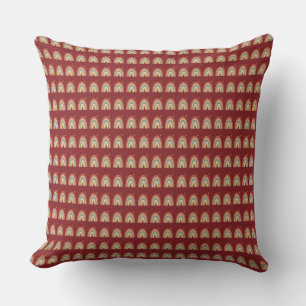 Coussin Col cravate motif arc-en-ciel bohème
