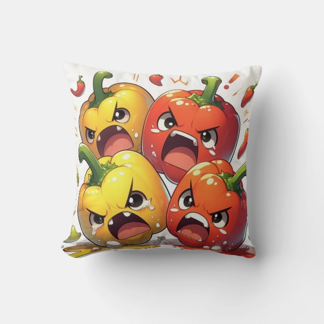Coussin Colère pleurant Bell Peppers (Recto)