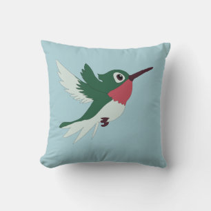 Coussin Colibri à gorge rubis