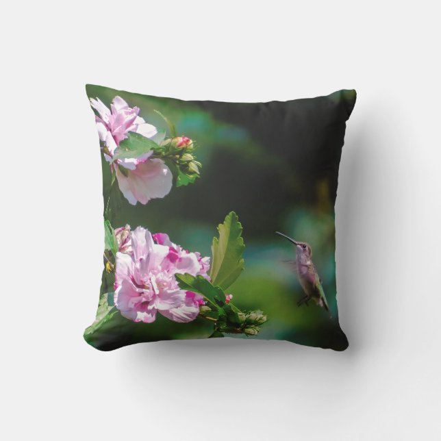 Coussin Colibri à gorge rubis - Photo originale (Recto)