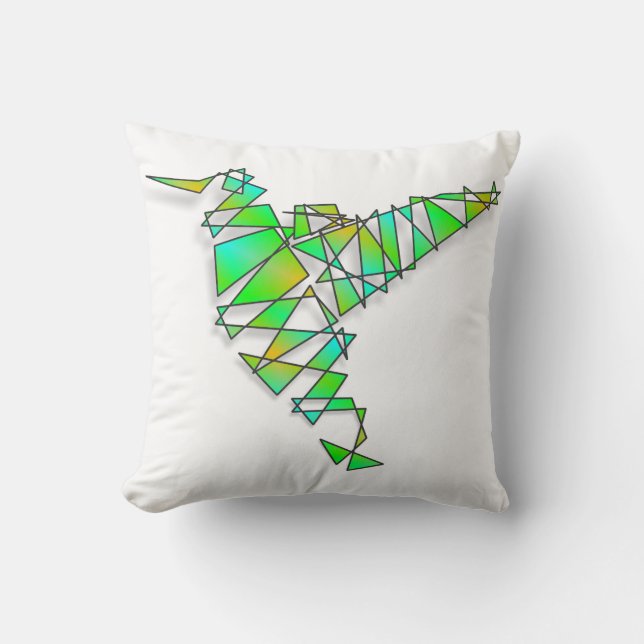 Coussin Colibri Abstrait (Recto)