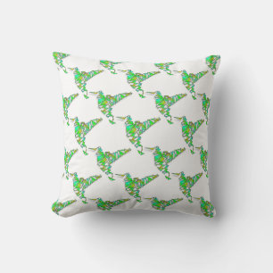Coussin Colibri Abstrait - Motif sans joint