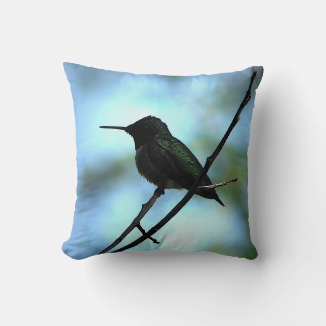 Coussin Colibri en Silhouette (Recto)