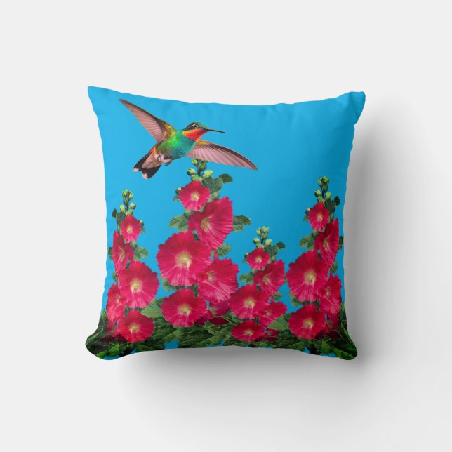 Coussin Colibri et coques creux Jeter l'oreiller (Recto)