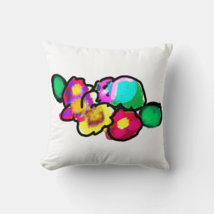 Coussin Colibri et fleurs Joie