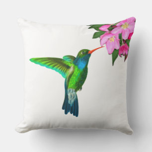 Coussin Colibri magnifique & Fleurs de pommier
