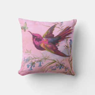Coussin Colibri rouge