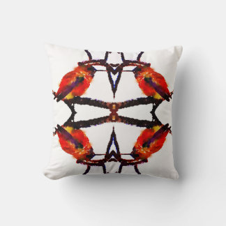 Coussin Colibri rouge pourpre mignon oiseau