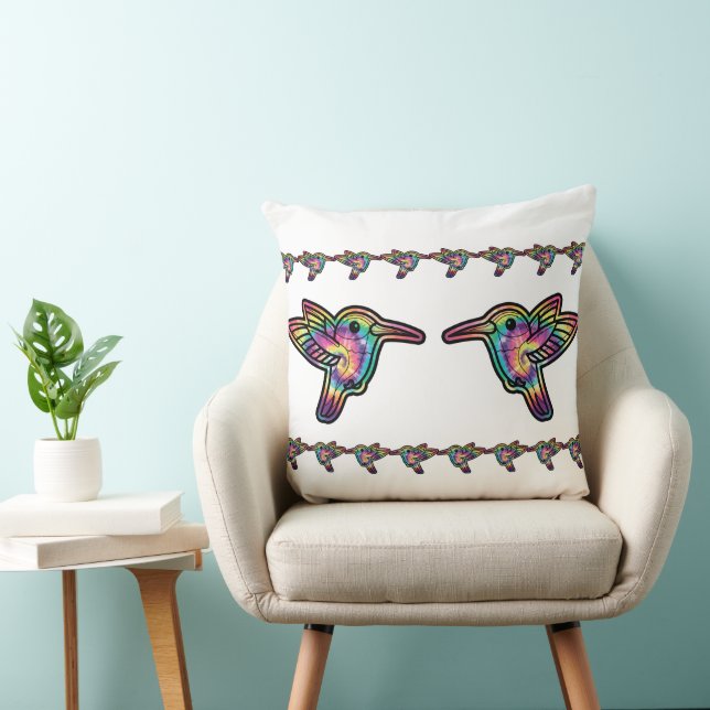 Coussin Colibri Tie-Dye (Chaise)