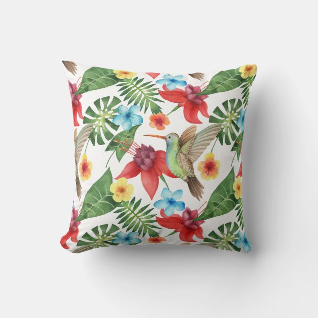 Coussin Colibri tropical (Recto)