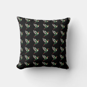 Coussin Colibri vert