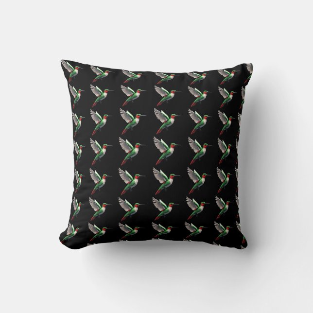 Coussin Colibri vert (Recto)
