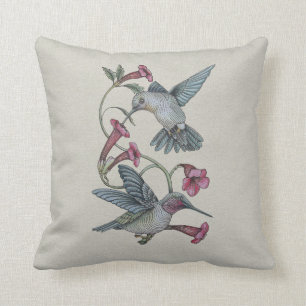 Coussin Colibris et vigne