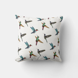 Coussin Colibris multicolores mignons