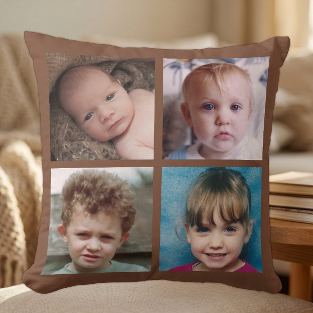 Coussin Collage ajoutez vos propres photos personnalisées  (Créateur téléchargé)