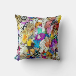 Coussin Collage coloré de tissu