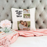 Coussin Collage Couple Photo & Tout Ce Dont Vous Avez Beso<br><div class="desc">Collage Couple Photo & Tout Ce Dont Vous Avez Besoin Est Love Citation</div>