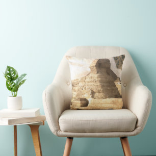 Coussin Collage d'art vintage sur le Sphinx égyptien – Voy
