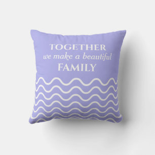 Coussin Collage de 9 photos personnalisé Famille Citation