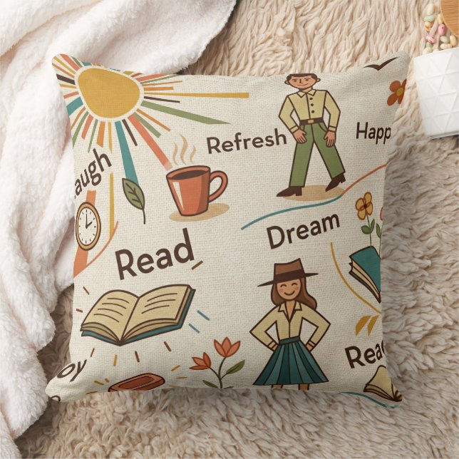 Coussin Collage de jour lumineux (Couverture)