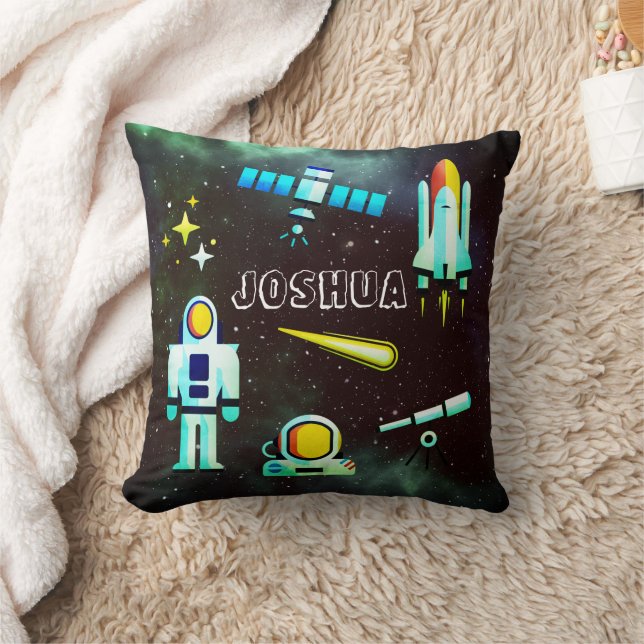 Coussin Collage de l'astronaute amusant personnalisé (Couverture)