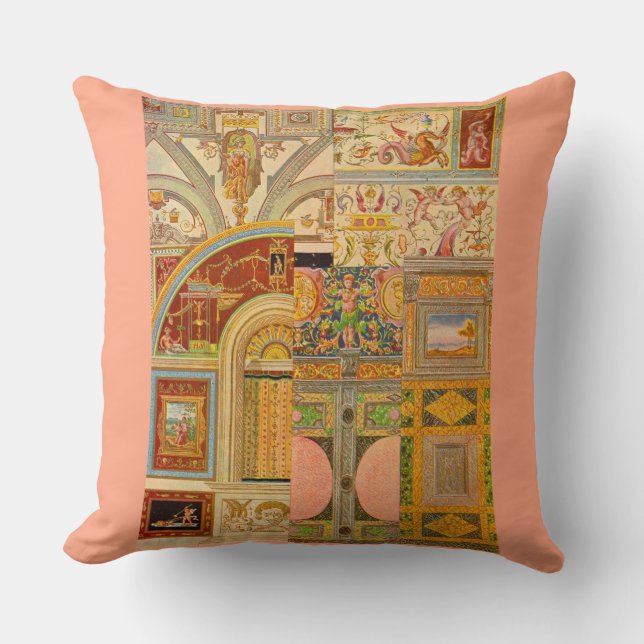 Coussin collage de motifs italiens baroques (Recto)
