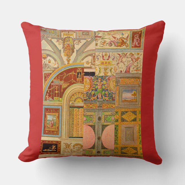 Coussin collage de motifs italiens baroques (Recto)