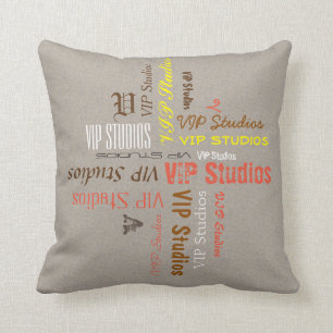 Coussin Collage de nom personnel de typographie sur toute