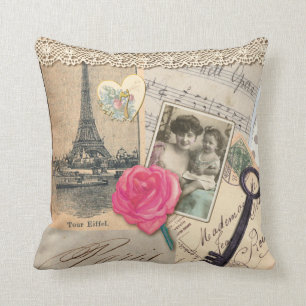 Coussin Collage de Paris
