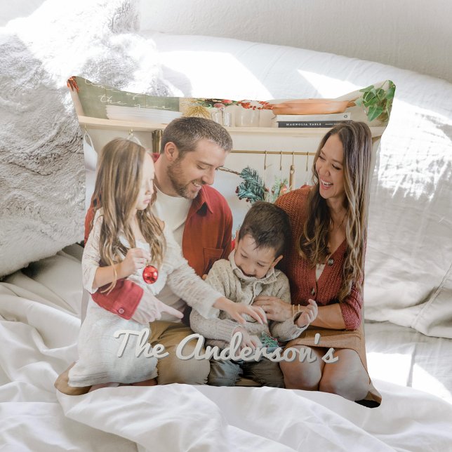 Coussin Collage de photos de famille moderne 2 (Créateur téléchargé)