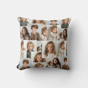 Coussin Collage de photos de petits-enfants