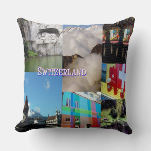 Coussin Collage de photos de Suisse