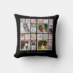 Coussin Collage de photos personnalisé unique do-it-yourse