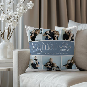 Coussin Collage de photos sentimental Cadeau pour maman