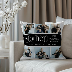 Coussin Collage de photos sentimental Cadeau pour maman