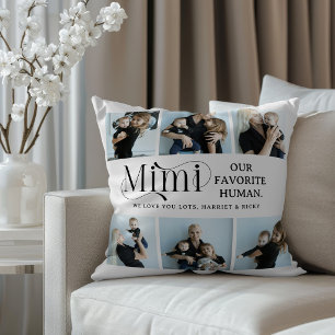 Coussin Collage de photos sentimental Mimi Cadeau