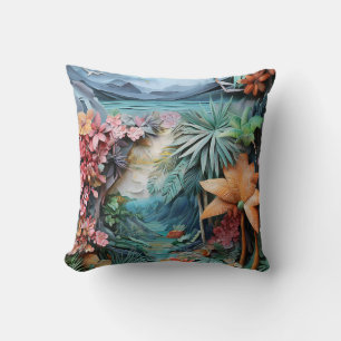 Coussin Collage de style Tropical £