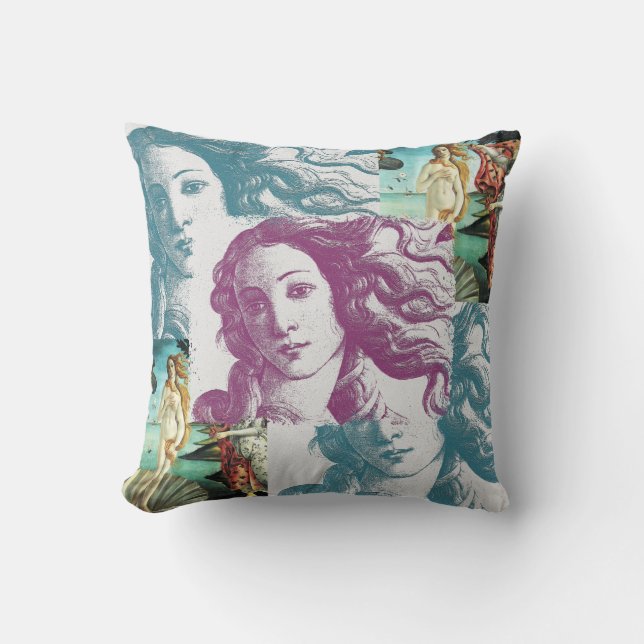 Coussin Collage de Vénus (Recto)