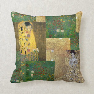 Coussin Collage d'objets d'art Gustav Klimt Jeter l'oreill