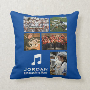 Coussin Collage fait sur commande de photo de musique