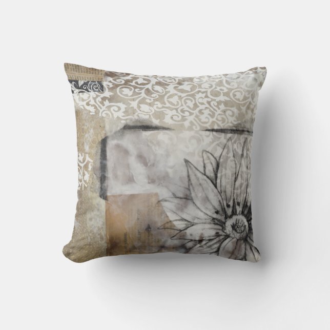 Coussin Collage Fleur II (Recto)