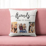 Coussin Collage Friends 3 Photo Friendship<br><div class="desc">Célébrez votre amitié avec Friends 3 Photo Friendship Collage Throw Pillow. Ce coussin personnalisé présente un collage magnifiquement arrangé de trois photos chères, capturant des moments spéciaux avec vos amis. Conçu à partir de matériaux de qualité, il apporte une touche de design et de sentimentalité à tout espace. Parfait pour...</div>