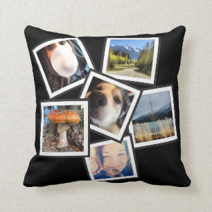 Coussin Collage incliné de photo d'Instagram du cool 6