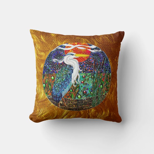 Coussin Collage métallique géométrique tropical II de (Recto)