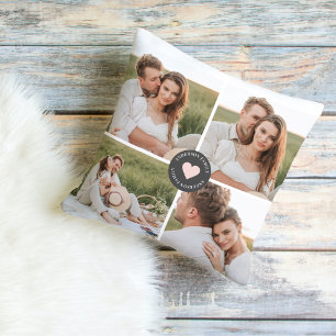 Coussin Collage moderne Cadeau photo de famille personnali