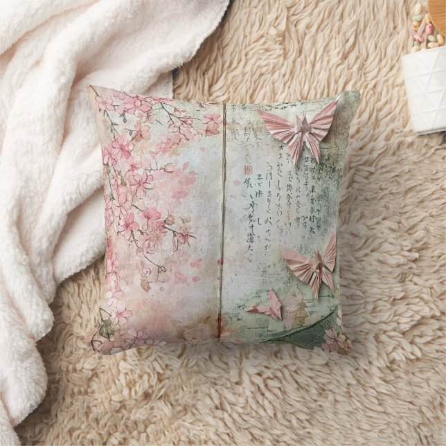 Coussin Collage Papillon Sakura Vintage (Couverture)